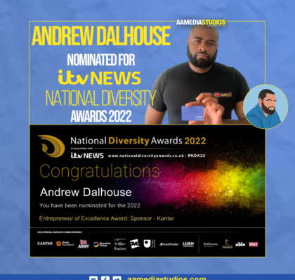 Andrew Dalhouse nominated for the Entrepreneur of Excellence Awards at the National Diversity Awards 2022
